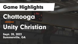 Chattooga  vs Unity Christian Game Highlights - Sept. 20, 2022