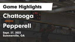 Chattooga  vs Pepperell  Game Highlights - Sept. 27, 2022