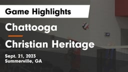 Chattooga  vs Christian Heritage Game Highlights - Sept. 21, 2023