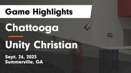 Chattooga  vs Unity Christian Game Highlights - Sept. 26, 2023