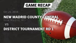 Recap: New Madrid County Central  vs. District Tournament Rd 1 2016