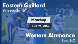 Matchup: Eastern Guilford vs. Western Alamance  2016