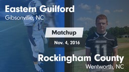 Matchup: Eastern Guilford vs. Rockingham County  2016