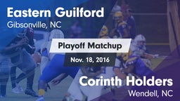 Matchup: Eastern Guilford vs. Corinth Holders  2016