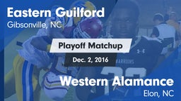 Matchup: Eastern Guilford vs. Western Alamance  2016