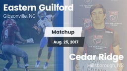 Matchup: Eastern Guilford vs. Cedar Ridge  2017