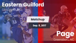 Matchup: Eastern Guilford vs. Page  2017