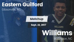 Matchup: Eastern Guilford vs. Williams  2017