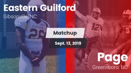 Matchup: Eastern Guilford vs. Page  2019