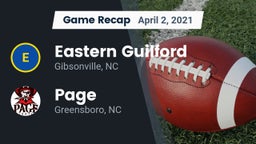 Recap: Eastern Guilford  vs. Page  2021