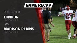 Recap: London  vs. Madison Plains  2016