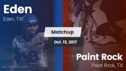 Matchup: Eden vs. Paint Rock  2017