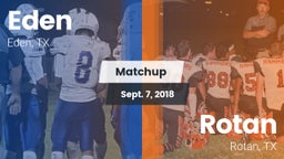 Matchup: Eden vs. Rotan  2018