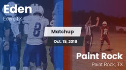 Matchup: Eden vs. Paint Rock  2018