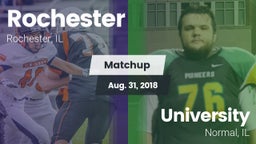 Matchup: Rochester High vs. University  2018