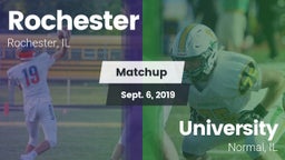 Matchup: Rochester High vs. University  2019