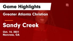Greater Atlanta Christian  vs Sandy Creek  Game Highlights - Oct. 14, 2021