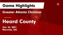 Greater Atlanta Christian  vs Heard County  Game Highlights - Oct. 26, 2021