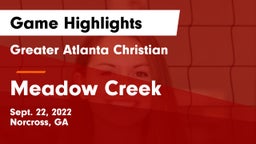 Greater Atlanta Christian  vs Meadow Creek Game Highlights - Sept. 22, 2022