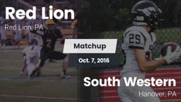 Matchup: Red Lion vs. South Western  2016