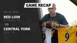 Recap: Red Lion  vs. Central York  2016