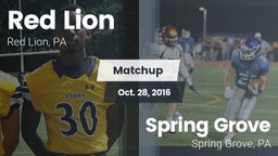 Matchup: Red Lion vs. Spring Grove  2016