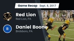 Recap: Red Lion  vs. Daniel Boone  2017
