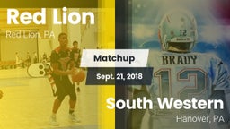 Matchup: Red Lion vs. South Western  2018