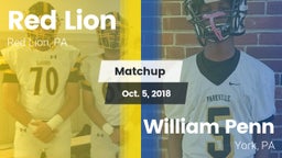 Matchup: Red Lion vs. William Penn  2018