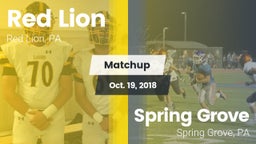 Matchup: Red Lion vs. Spring Grove  2018