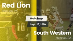 Matchup: Red Lion vs. South Western  2020