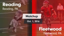 Matchup: Reading vs. Fleetwood  2016
