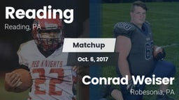 Matchup: Reading vs. Conrad Weiser  2017