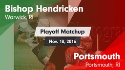 Matchup: Bishop Hendricken vs. Portsmouth  2016