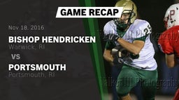 Recap: Bishop Hendricken  vs. Portsmouth  2016