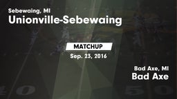 Matchup: Unionville-Sebewaing vs. Bad Axe  2016