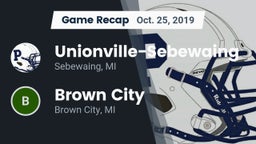 Recap: Unionville-Sebewaing  vs. Brown City  2019