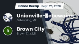 Recap: Unionville-Sebewaing  vs. Brown City  2020