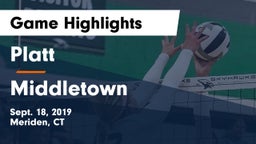 Platt  vs Middletown  Game Highlights - Sept. 18, 2019