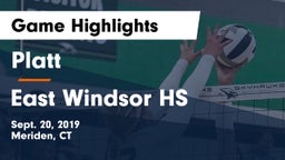 Platt  vs East Windsor HS Game Highlights - Sept. 20, 2019