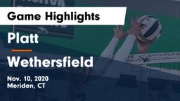 Platt  vs Wethersfield  Game Highlights - Nov. 10, 2020
