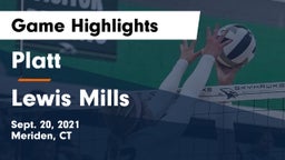 Platt  vs Lewis Mills  Game Highlights - Sept. 20, 2021