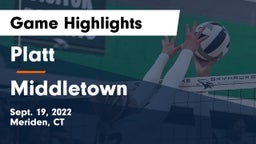 Platt  vs Middletown  Game Highlights - Sept. 19, 2022