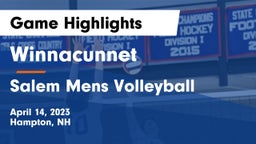 Winnacunnet  vs Salem Mens Volleyball  Game Highlights - April 14, 2023