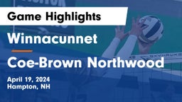 Winnacunnet  vs Coe-Brown Northwood Game Highlights - April 19, 2024