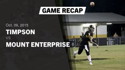 Recap: Timpson  vs. Mount Enterprise 2015