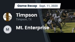 Recap: Timpson  vs. Mt. Enterprise 2020