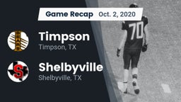Recap: Timpson  vs. Shelbyville  2020