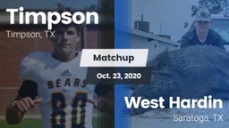Matchup: Timpson vs. West Hardin  2020
