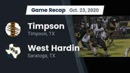 Recap: Timpson  vs. West Hardin  2020